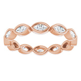 14K Rose 1/2 CTW Natural Diamond Eternity Band Size 7